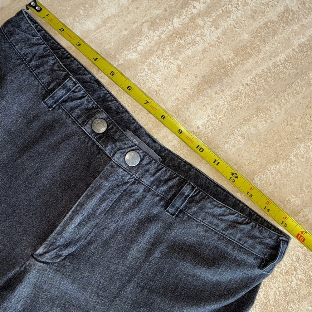 Vince Jeans Women's 10, Charcoal grey Denim, Hi rise, Skinny, zip/snap front Euc - Picture 12 of 16